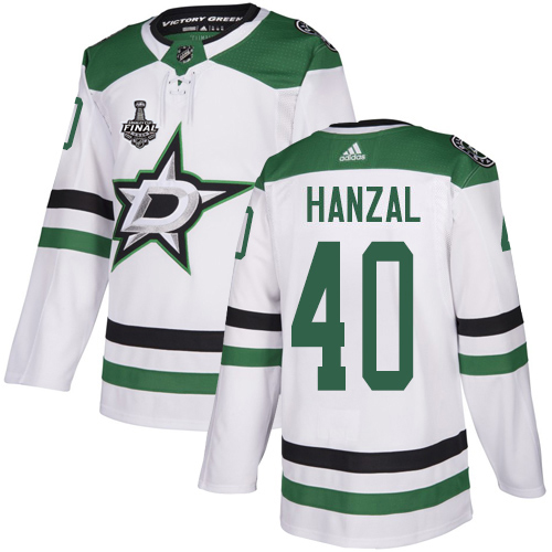 Adidas Men Dallas Stars #40 Martin Hanzal White Road Authentic 2020 Stanley Cup Final Stitched NHL Jersey->dallas stars->NHL Jersey